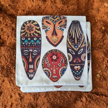 Dijital Baskı Afrika Detaylı Pamuklu Kırlent Kılıfı