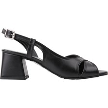 Beety 25BY25.958 Bej Cilt Stıletto Topuklu Ayakkabı