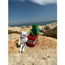 Minecraft Temalı 3'lü Anahtarlık Seti – Zombi, Iskelet ve Tnt Figürleri