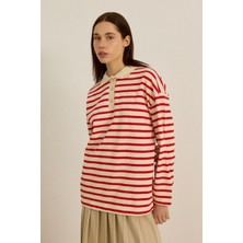 Çizgili Polo Yaka T-Shirt Black