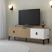 3502 Neva Tv Ünitesi 150  cm  3 Kapaklı Beyaz - Yunus - Sepet