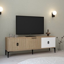3502 Neva Tv Ünitesi 150  cm  3 Kapaklı Beyaz - Yunus - Sepet