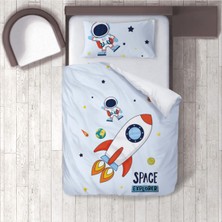 instababyrooms Pamuklu Mikro Saten Muhteşem Uzay Çocuk Odası Çocuk Çarşafsız Nevresim Takımı