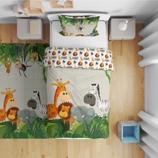 instababyrooms Çocuk Odası Dijital Baskılı Tek Kişilik Çarşafsız Nevresim Takımı 160X220CM MODEL0090