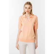 20173 Mutlu Ertan Polo Yaka Kısa Kol Triko Bluz