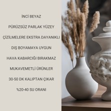 Taş Tozu Hobi Harcı Seramik Tozu Heykel Mumluk Saksı Yapımı Ultra Sert Mukavemet Inci Beyazı 2 kg