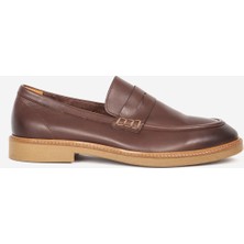 Dericlub Erkek Gerçek Deri Klasik Loafer Fr 242025 Kahverengi Kısa Tabanlı Şık Ayakkabı
