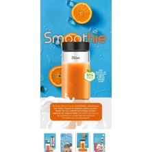 AO Technology Mini Taşınabilir 380ML Ekstra Bardaklı Buz Kırıcı 6 Bıçaklı 450ML Şarjlı Blender Hızlı Doğrayıcı