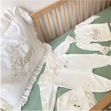 10'lu Set ve 1 Adet 35X45 Nakışlı Yastık Kilifi Işlemeli Yeni Doğan Hastane Çıkışı Seti