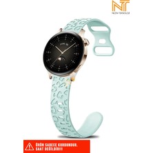 Nezih Case  Huawei Watch Gt-Gt2-Gt3 42MM ve Elegant 20MM Uyumlu Akalite Leopar Desenli Silikon Kordon