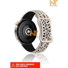 Nezih Case  Huawei Watch Gt-Gt2-Gt3 42MM ve Elegant 20MM Uyumlu Akalite Leopar Desenli Silikon Kordon
