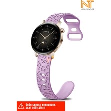 Nezih Case  Huawei Watch Gt-Gt2-Gt3 42MM ve Elegant 20MM Uyumlu Akalite Leopar Desenli Silikon Kordon