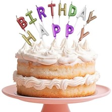 Big Party Mum Metalik HAPPY BİRTHDAY HARF SET 13Parç.RENKLİ