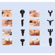 Fascial Gun KH-750 Masaj Aleti 8 Başlıklı 12 Kademeli Dijital Göstergeli Mini Masaj Tabancası