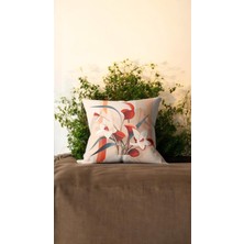 Soft Renk Çiçek Desen Tasarımlı Kırlent Kılıfı 43 x 43