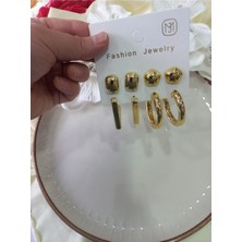 Gold 6 Li  Küpe Seti