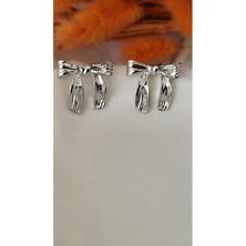 Küçük Fiyonk Metal Silver Küpe