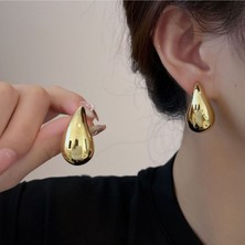 Bottega Büyük Metal Gold Küpe