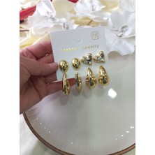 Gold 6 Li  Küpe Seti