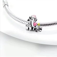 Dumbo ve Anne 925 Ayar Gümüş Charm