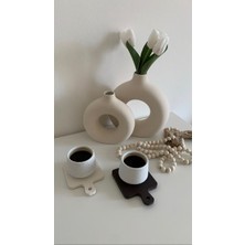 Idl -Halka Vazo -Bohem Vazo Set -2'li Set - Beyazbeton