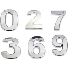 Büro Ev Dekoru Için 2,5cm Krom Kaplı Plastik Kapı Numarası