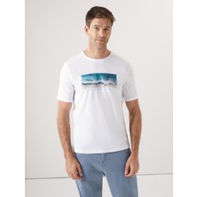 Lc Waikiki Yeni Sezon Bisiklet Yaka Baskili Penye Erkek Tisort - S58877Z8