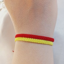 Crystal Atelier 2'li Sarı Kırmızı Galatasaray Örgü Bileklik, Galatasaray Spor Renkleri Taraftar Bilekliği, Makrome Bileklik, Erkek Hediyesi, Maç Aksesuarı, Ip Bileklik, Taraftar Bileklik
