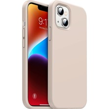 Trend Apple iPhone 14 Kılıf 6.1  Içi Kadife Lansman Silikon Kılıf Şok Emici Full Kasa Koruma Sağlayan Kılıf - Liquid Silicone Case Compatible With iPhone 14 6.1 Inch Gel Rubber Full Body Protection Cover Case Drop Protection Case Pudra