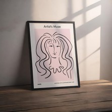 Dekoratif Çerçevesiz Poster Artist Muse  Soyut Çerçevesiz Tablo