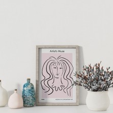Dekoratif Çerçevesiz Poster Artist Muse  Soyut Çerçevesiz Tablo
