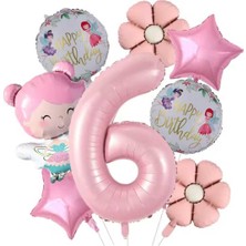 Peri Kızı Folyo Balonlu Doğum Günü Yaş Balon Set