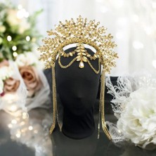 Alınlıklı Büyük Gelin Tacı,kına,nişan,söz,after,bride,party Taç