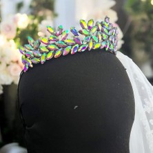 Kristal Taşlı Zarif Gelin,kına,nişan,söz,after,bride,party Taç