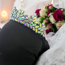 Kristal Taşlı Zarif Gelin,kına,nişan,söz,after,bride,party Taç
