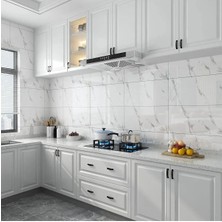 Kendinden Yapışkanlı 30X60 cm Mermer Desenli Mutfak Banyo Wc Kaplama Pvc Köpük Duvar Paneli