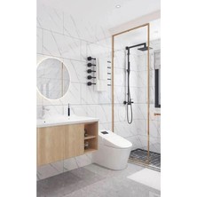 Kendinden Yapışkanlı 30X60 cm Mermer Desenli Mutfak Banyo Wc Kaplama Pvc Köpük Duvar Paneli