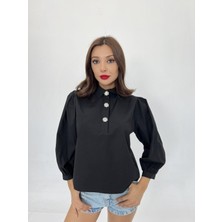 Nidam Butik 7043 Gömlek-Siyah