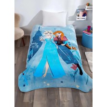 Taç Frozen Kız Çocuk Battaniye Tek Kişilik