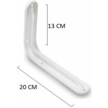 Raf Altı Mobilya L Demir 13X20 cm Beyaz 2 Adet