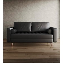 120  cm  Mini Koltuk, Suni Deri Koltuk, Kompakt Sevgili Koltuğu, Loveseat, Tv Koltuğu