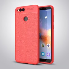 Huawei Honor 7x Kılıf Deri Extra Korumalı Slikon Kapak