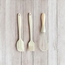 Silikon Çırpıcı - Fırça - Spatula (3'lü Set)