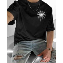 Palmiye Baskılı Özel Tasarım Oversize Tshirt