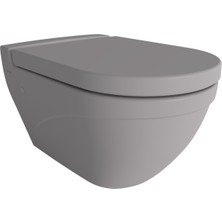 Bocchi Taormina Asma Klozet Mat Gri 1012-006-0128 Kapak Hariç