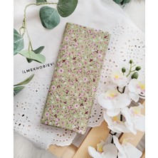 ilmekhobievi Poplin Kumaş Lale Desen Yeşil Renk  Cotton 50*170  cm  (1 Prç)