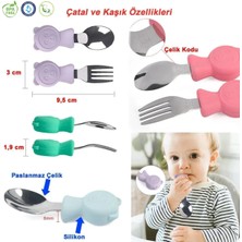 Silikon Saplı Paslanmaz Çelik Uçlu Çatal ve Kaşık (304), Saklama Kutusu