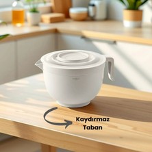 Kapaklı Mikser Kase, Süzgeç, Pirinç Süzgeci, Kase Seti, Büyük Boy Kase, Yuvarlak Kaseler 5'li Set