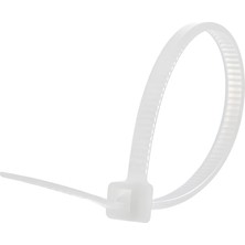 Beyaz Plastik Kablo Bağı Plastik Kelepçe 4,8MMX20CM 100 Adet