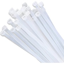 Beyaz Plastik Kablo Bağı Plastik Kelepçe 4,8MMX20CM 100 Adet